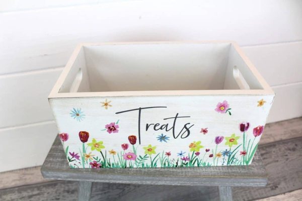 Floral Treats Wooden Crate - Langs