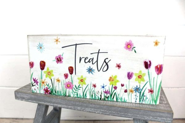 Floral Treats Wooden Crate - Langs