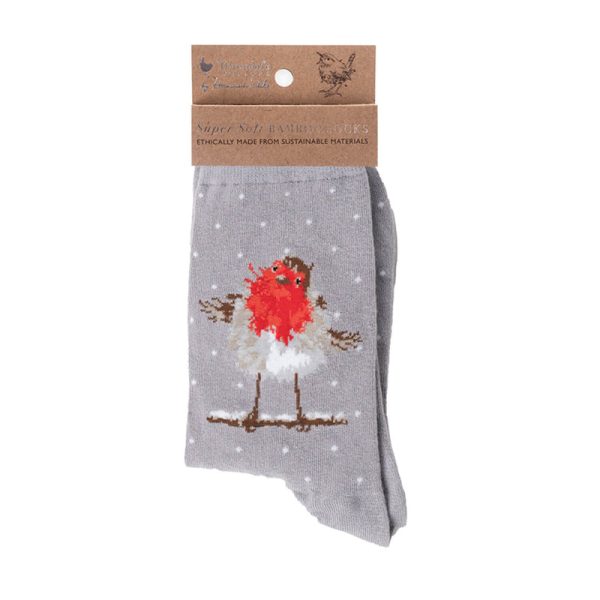 Jolly Robin Socks - Wrendale Designs