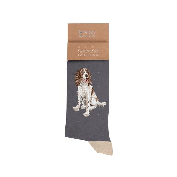 'Willow' Spaniel Dog Men's Socks - Wrendale Designs