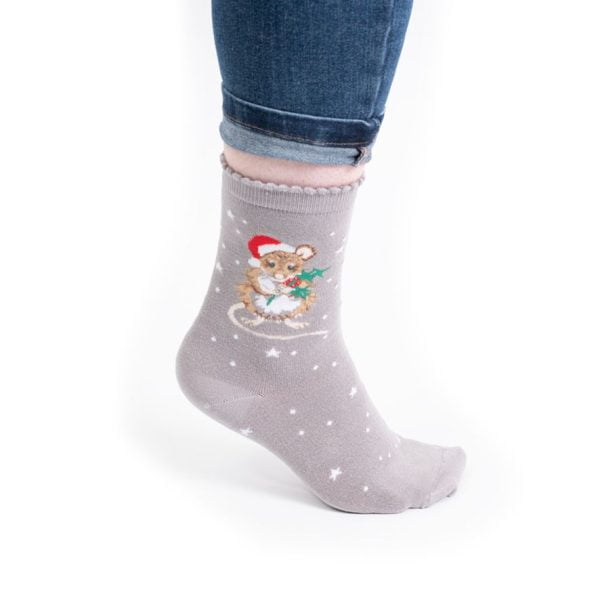 'Christmouse’ Mouse Socks - Wrendale Designs