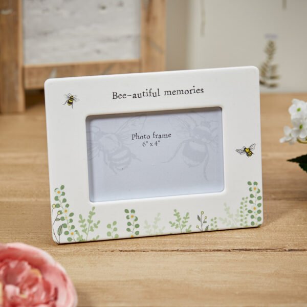 Bee-autiful Memories Floral Bee Ceramic Photo Frame 6x4'' - Lang