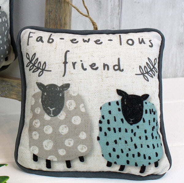 Fab-Ewe-Lous Friend Mini Hanging Cushion - Langs