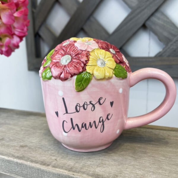 'Loose Change' Flower Ceramic Money Box - Langs