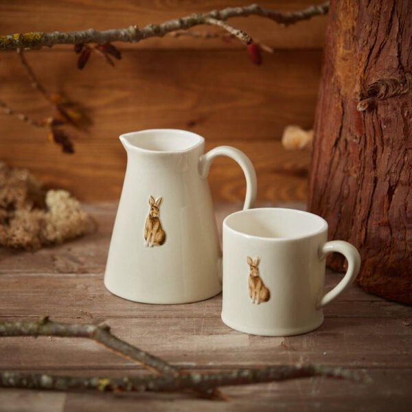 Stoneware Embossed Rabbit Jug - Langs