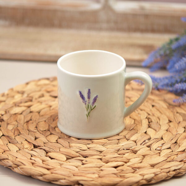 Stoneware Embossed Lavender Flower Mug - Langs