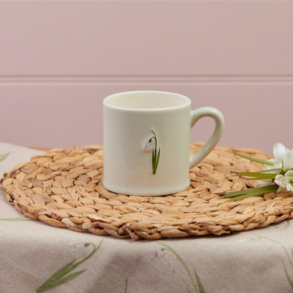 Stoneware Embossed Snowdrop Flower Mug - Langs