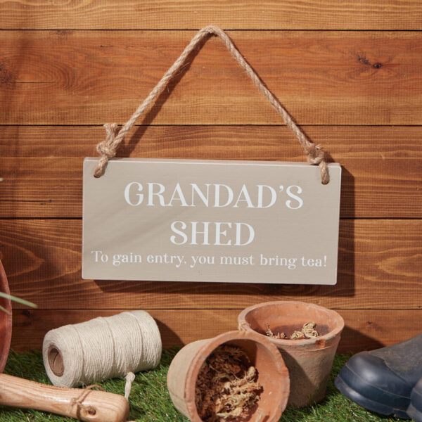 Grandad's Shed Wooden Hanging Plaque - Langs