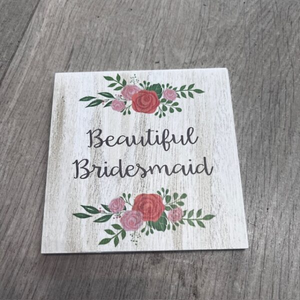 beautiful bridesmaid floral wedding coaster langs