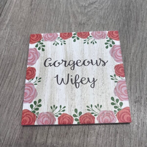 gorgeous wifey floral wedding coaster langs