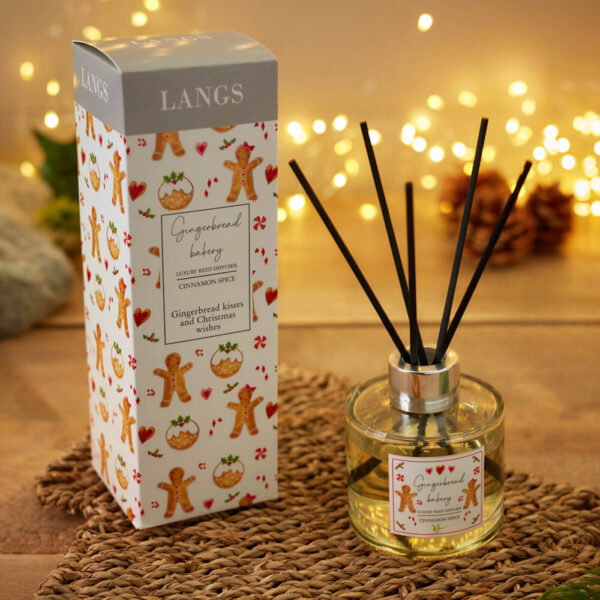 Cinnamon Spice ‘Gingerbread Bakery’ - 'Gingerbread Kisses and Christmas wishes' Luxury Reed Diffuser