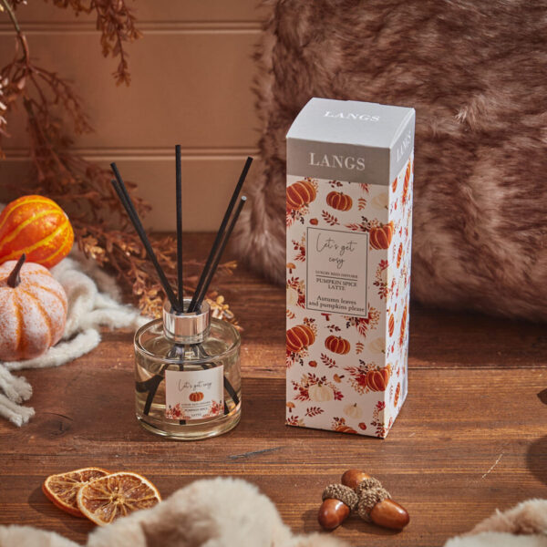 Pumpkin Spice Latte ‘Lets Get Cosy Autumn Leaves and Pumpkin Please’ Luxury Reed Diffuser