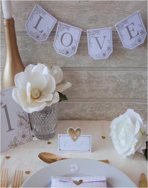 Rachel Ellen Wedding Collection Personalised Wedding Bunting Kit