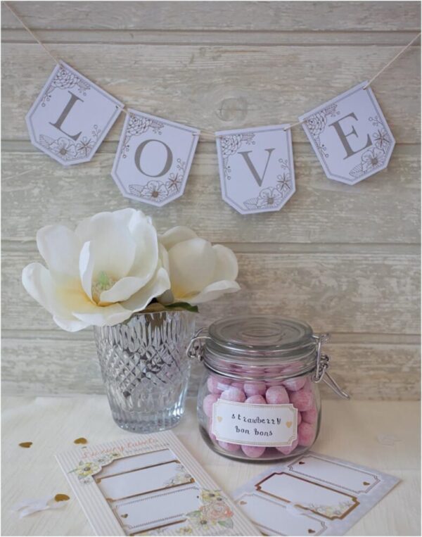 Rachel Ellen Wedding Collection Personalised Wedding Bunting Kit