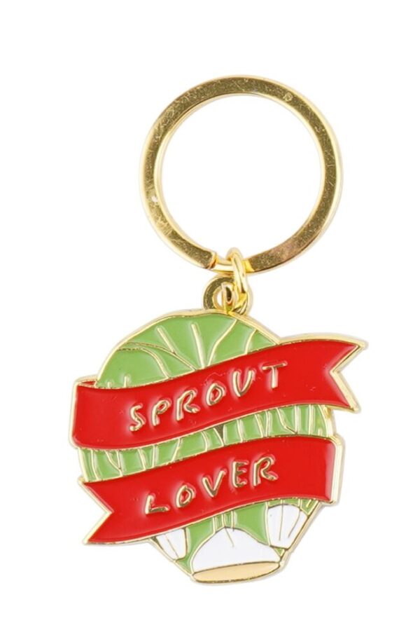 Christmas 'Sprout Lover' Festive Metal Keyring - CGB Giftware