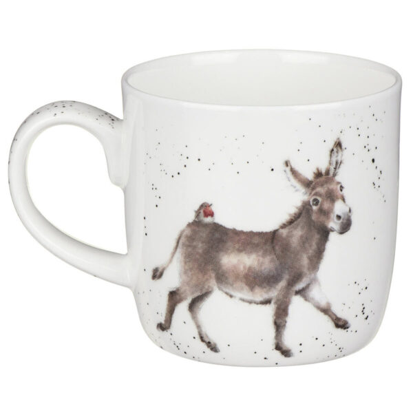 'Hee Haw' Donkey and Robin China Mug - Wrendale Designs