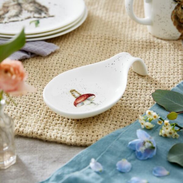 'He's a Fun-Gi' Mouse and Mushroom Short Spoon Rest - Wrendale Designs