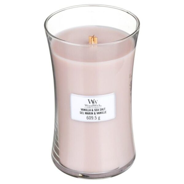 WoodWick Vanilla and Sea Salt Large Hourglass Candle, 604g