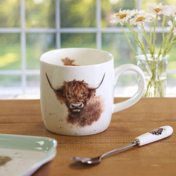 'Highland Cow' China Mug - Wrendale Designs